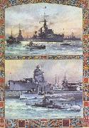 engelska flottan 1910 och 1935 unknow artist